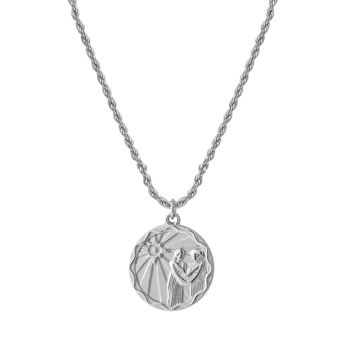 Zodiac Coin Rope Chain Necklace
