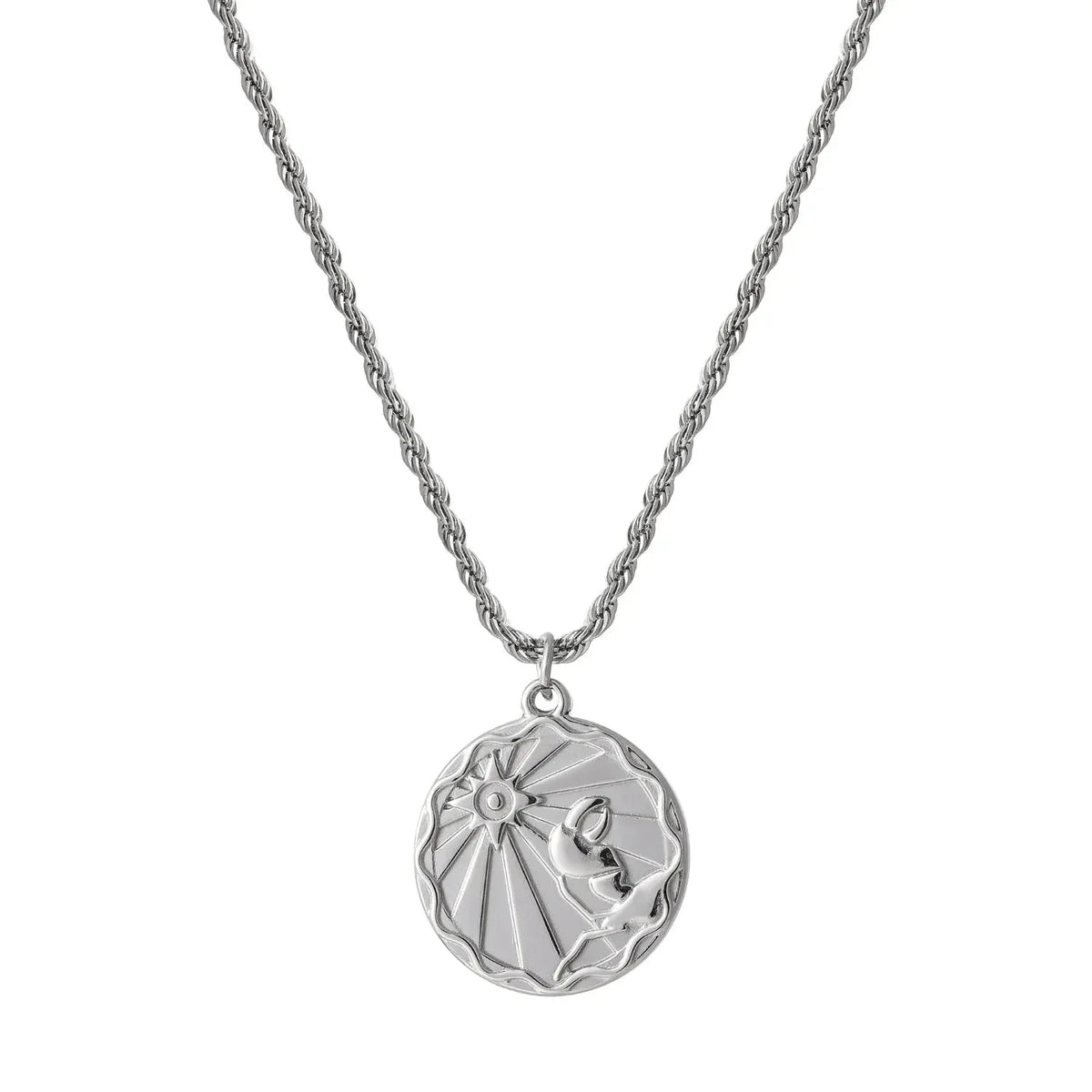 Zodiac Coin Rope Chain Necklace