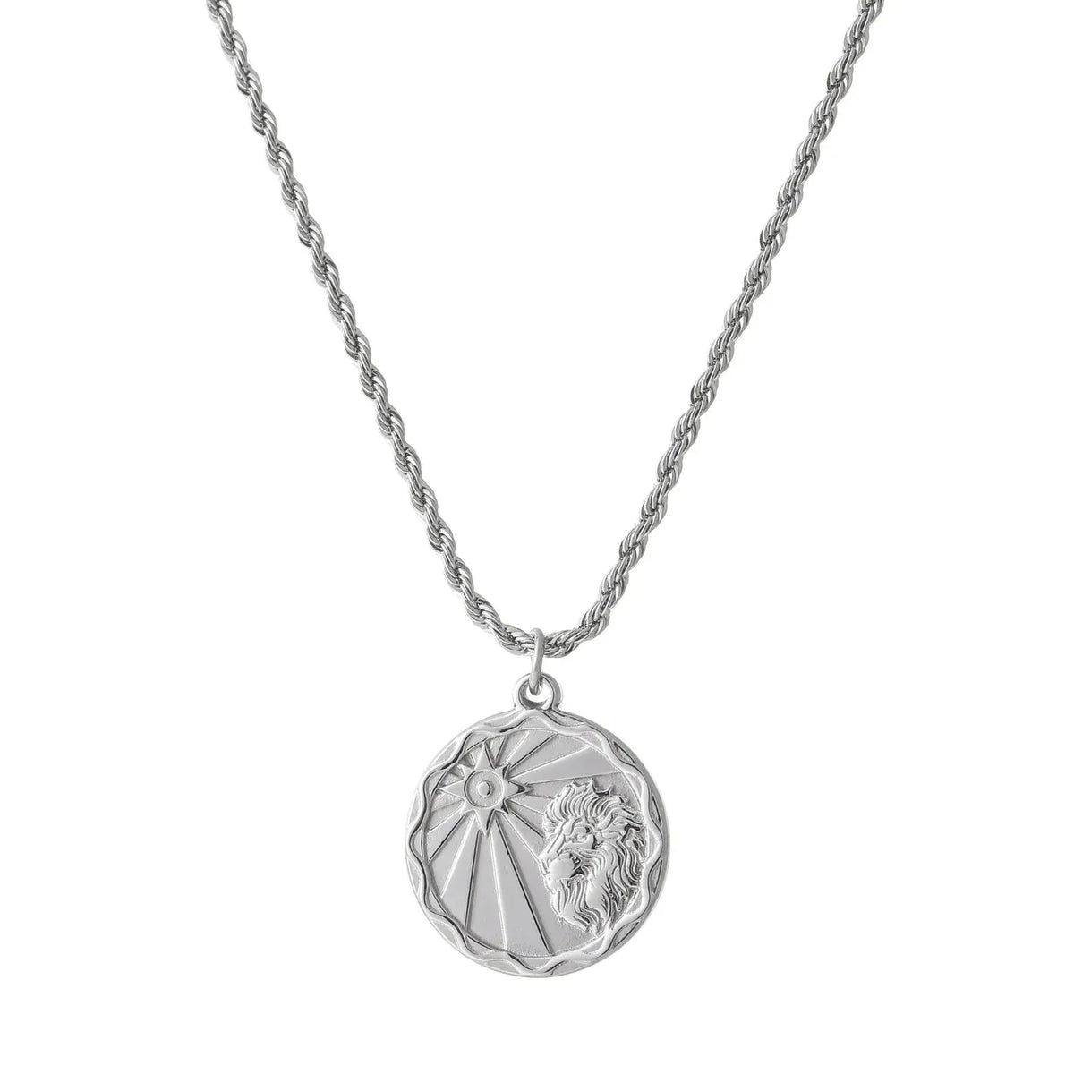 Zodiac Coin Rope Chain Necklace