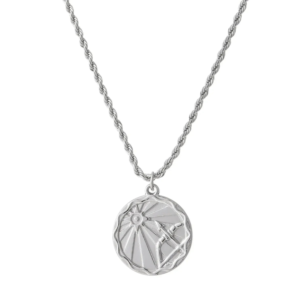 Zodiac Coin Rope Chain Necklace