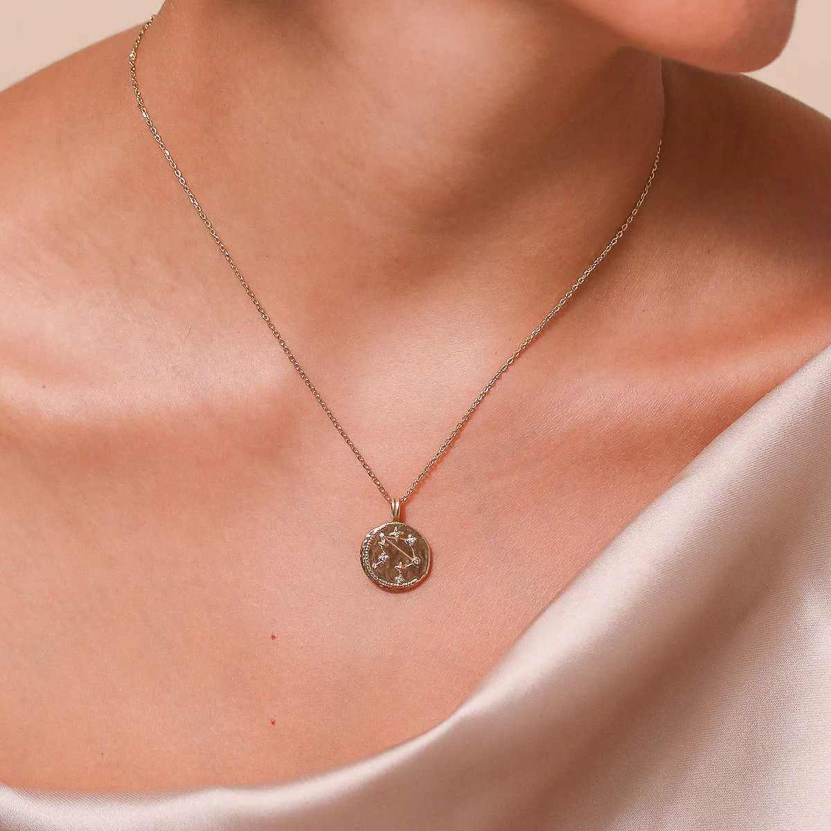 Zodiac Pendant Necklace in Gold